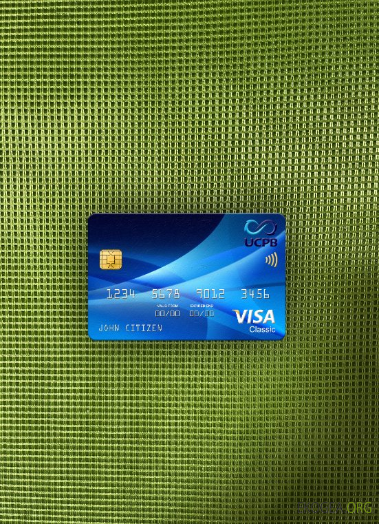 Philippines La United Coconut Planters Bank (UCPB) carte visa classique photolook recto